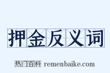 押金反义词是什么意思的图片
